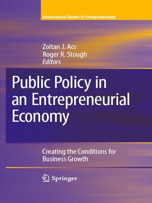 cover image of Public Policy in an Entrepreneurial Economy
